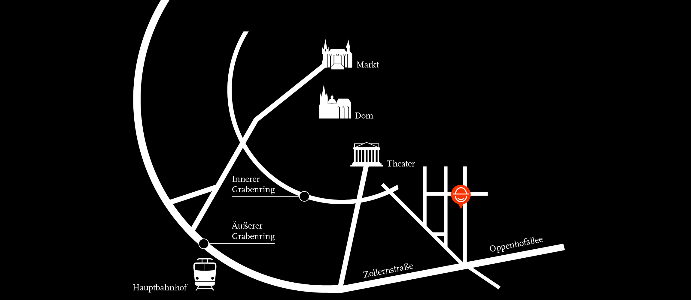 Karte von Aachen als Vektor